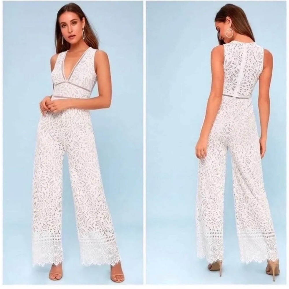 Lulus White Lace Jumpsuit
